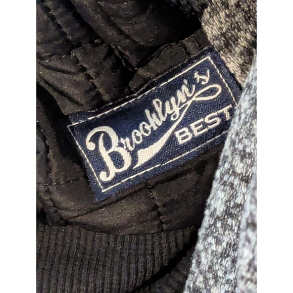 Brooklyn's Best Men's Black White Zip Winter Coat Cotton Polyester Blend Hoodie - Picture 2 of 8